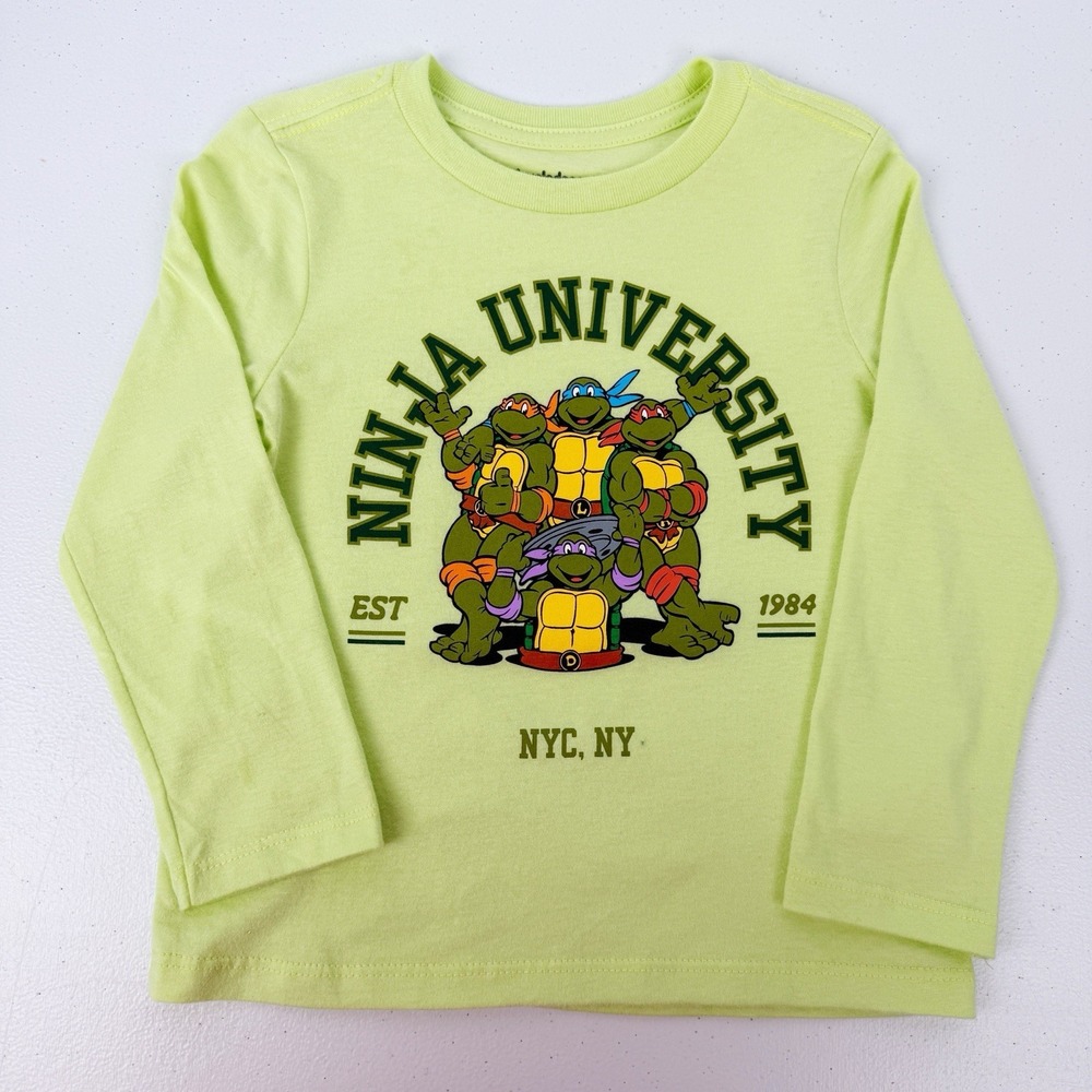 Nickelodeon TMNT Ninja University Long Sleeve Shirt 3T Teenage Mutant Ninja